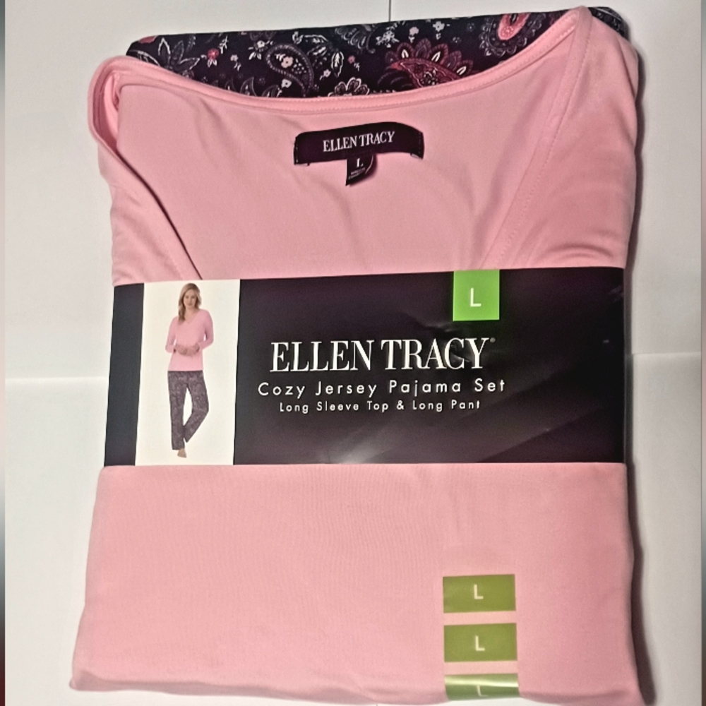 Ellen Tracy Cozy Jersey Pajama Set NWT Host Pick Women's
